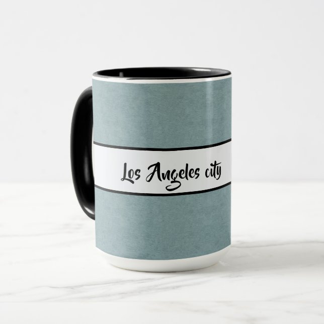 Mug Lingette noire Gray 15oz de Los Angeles City (Devant gauche)
