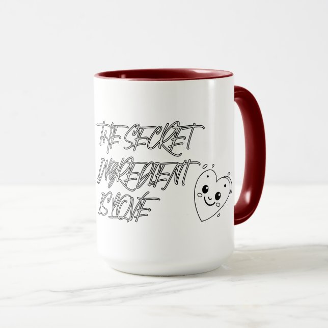 Mug L'ingrédient secret est L'AMOUR (Devant droit)