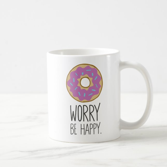 Mug L'inquiétude de beignet, soit humour heureux de (Droite)