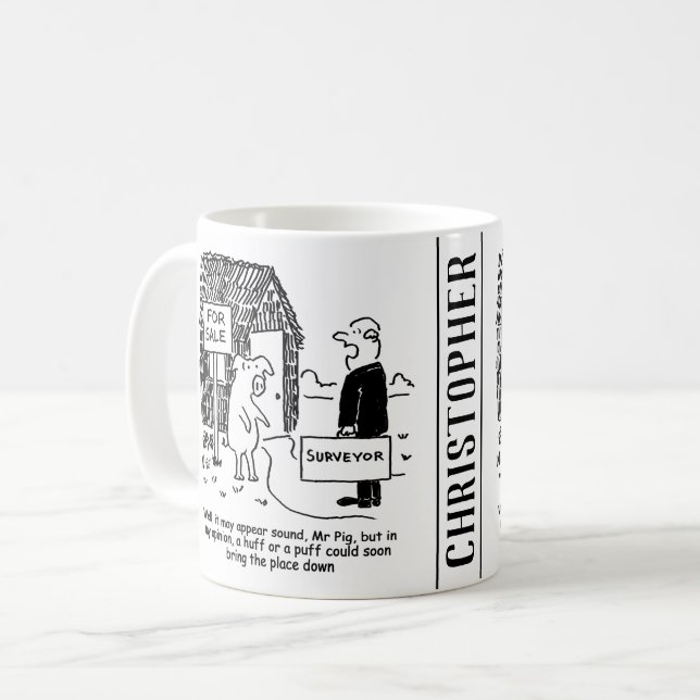 Mug L'inspecteur du bâtiment regarde la maison de M. P (Devant gauche)