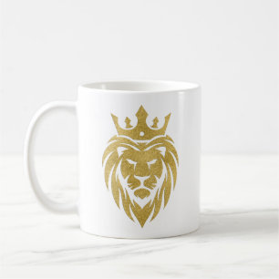 Mug Lion Avec Couronne - Style Or 3