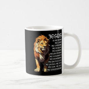 Mug Lion Christian Jésus Est Mon Roi, Dieu, Seigneur E