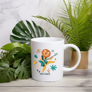 Mug Lion de dessin et guitare