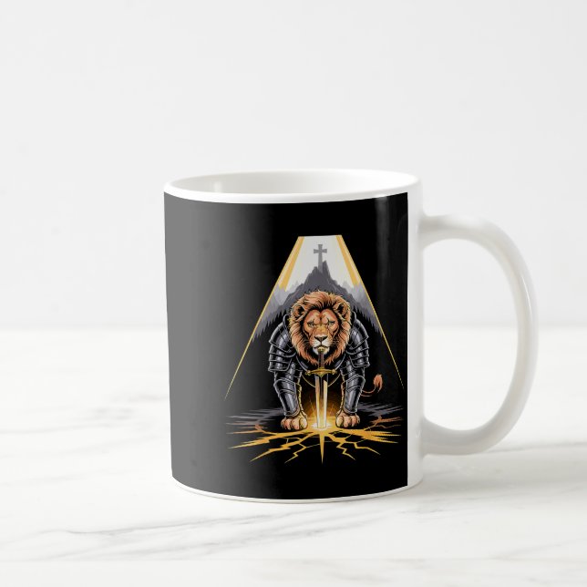 Mug Lion de Juda Épée et Croix Guerrier Chrétien  (Droite)