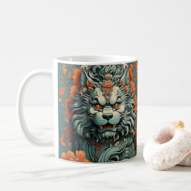 Mug Lion de la grippe de la sagesse (Avec donut)