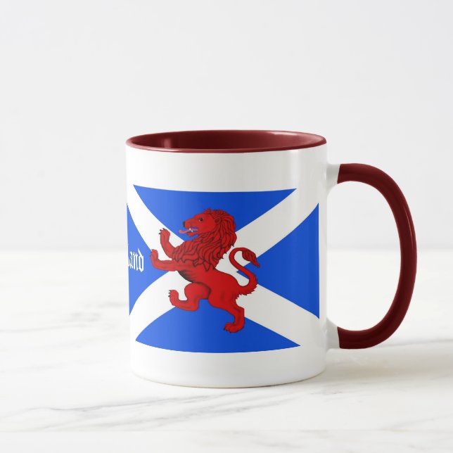 Mug lion déchaîné d'Écosse, drapeau de St. Andrews (Droite)