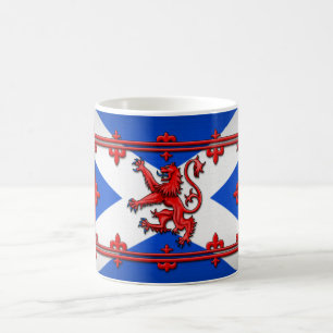 Mug Lion effréné sur le drapeau écossais