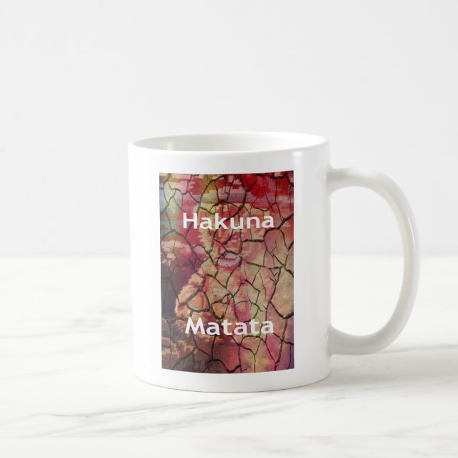 Mug Lion Elégant Terre : Hakuna Matata Design textuel (Droite)