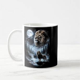 Mug Lion Hurleur à la Lune Safari Animal Rétro 90s