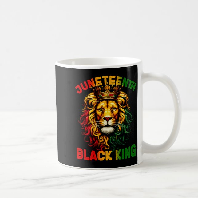 Mug lion juneteenth roi noir mélanine fête des pères t (Droite)
