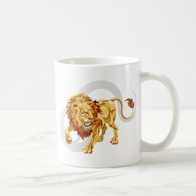 Mug Lion le signe d'étoile ou de naissance ou de (Droite)