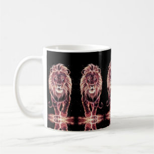 Mug Lion majestueux dans l'art filaire brillant