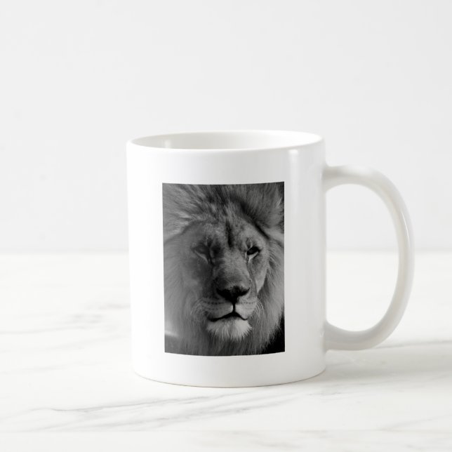 Mug Lion noir et blanc (Droite)