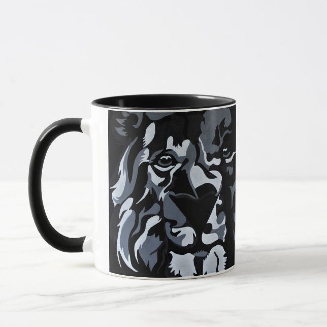 Mug Lion noir et blanc (Gauche)