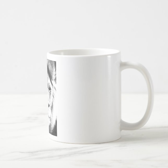 Mug Lion noir et blanc (Droite)