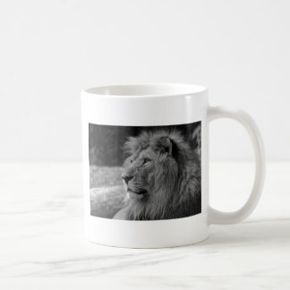 Mug Lion noir et blanc - Animal sauvage