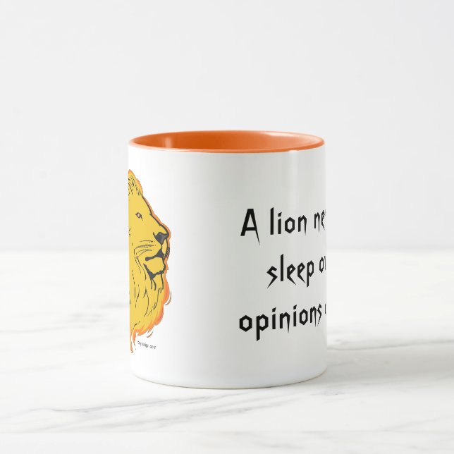 Mug Lion Slogan ne perd jamais son sommeil (Centre)