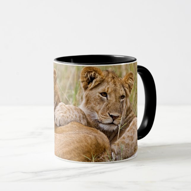 Mug Lionceaux se prélassant (Devant droit)