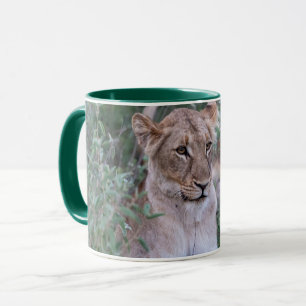Mug Lionne calme – Œuvre d'art sur la faune et la flor