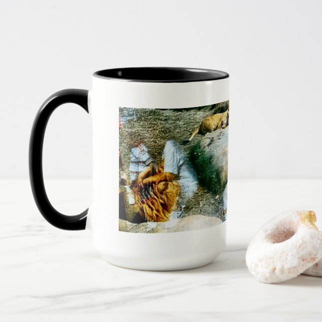 Mug Lions et réflexions (Avec donut)