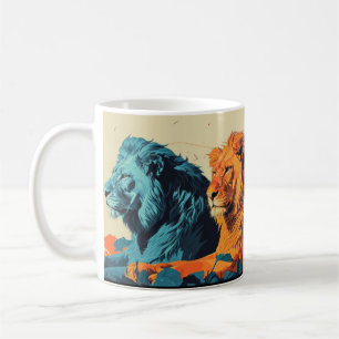Mug lions vintages et colorés