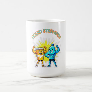 Mug Liquid Strength – Funny Juice & Water Muscle Desig