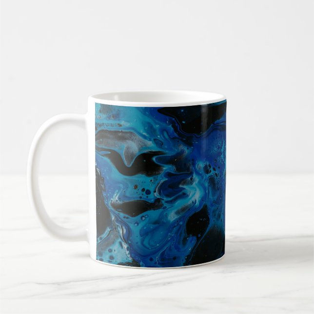 Mug Liquide psychédélique bleu foncé (Gauche)