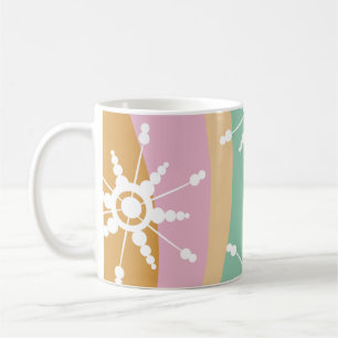 Mug Liquide Tie Dye Rétro Groovy Noël Beige Vert