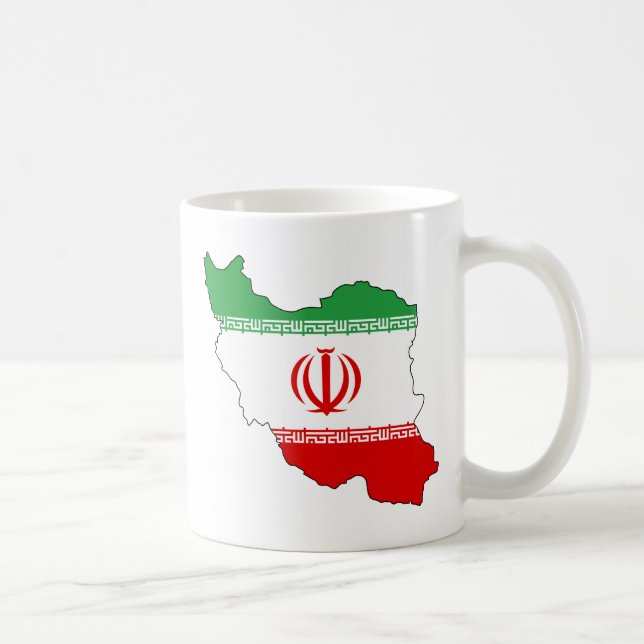 Mug L'Iran IR, drapeau, manteau de جمهوریاسلامیایران (Droite)