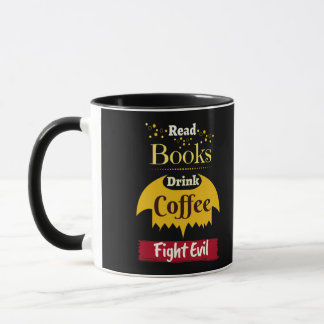 Mug Lire des livres Boire du café Combattre le mal
