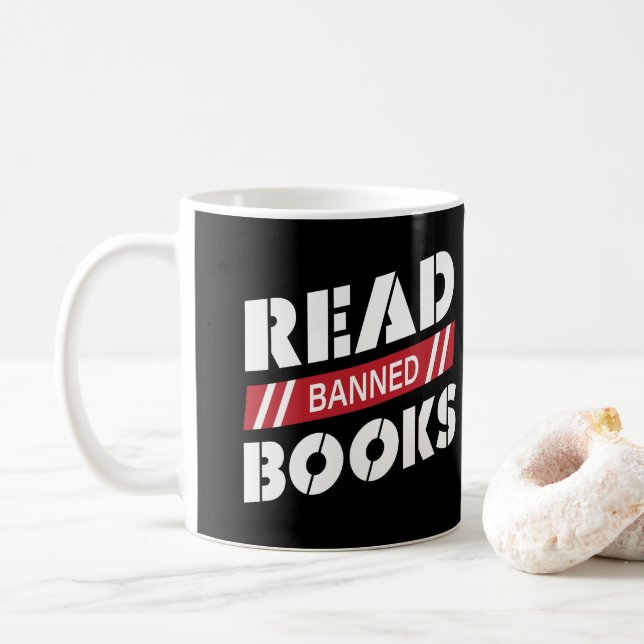 Mug Lire les livres interdits (Avec donut)