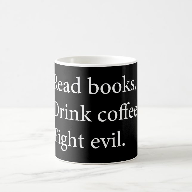 Mug Lire Livre Boire Café Combattre le mal (Centre)