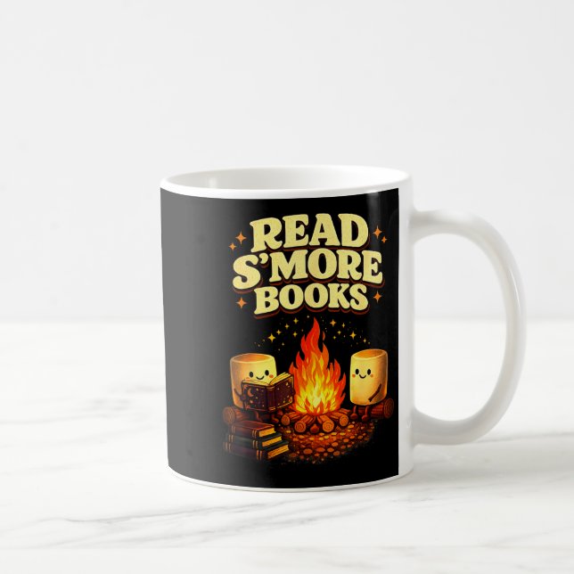 Mug Lire plus de livres feu de camp lecture drôle livr (Droite)