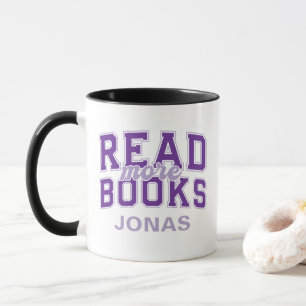 Mug Lire plus de livres Sweatshirt à col zippé Violet 