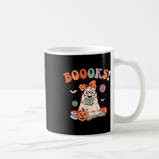 Mug Lire plus Livres Éffrayant enseignant Cute Hallowe (Droite)