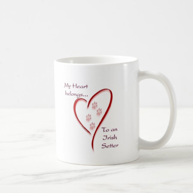 Mug L'irlandais Setter Heart Appartient (Droite)