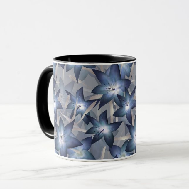 Mug Lis bleus (Devant gauche)