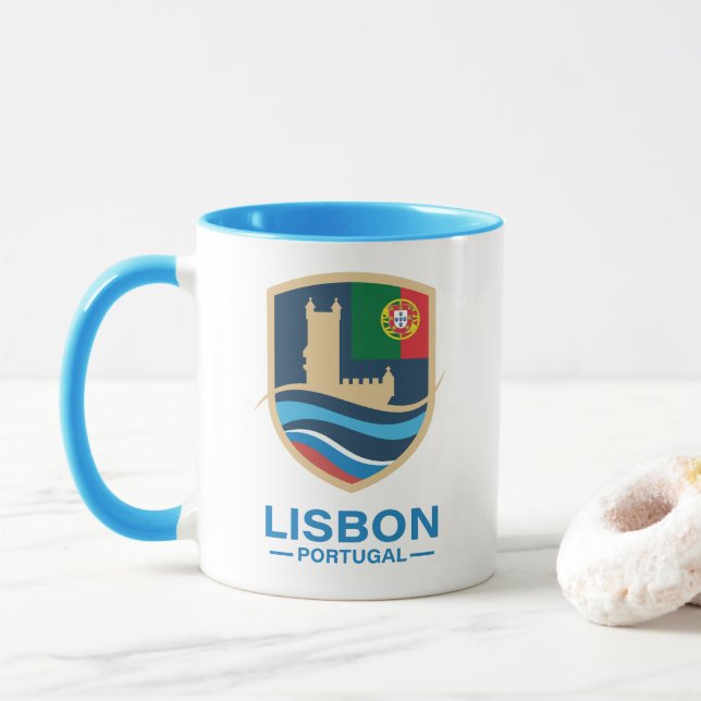 Mug Lisbonne Portugal Europe (Avec donut)