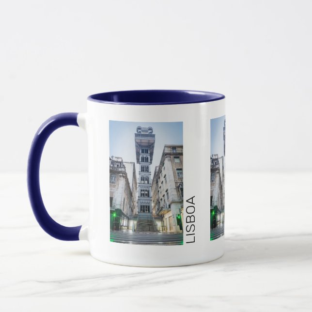 Mug Lisbonne Portugal Retro Ascenseur de vacances Souv (Gauche)