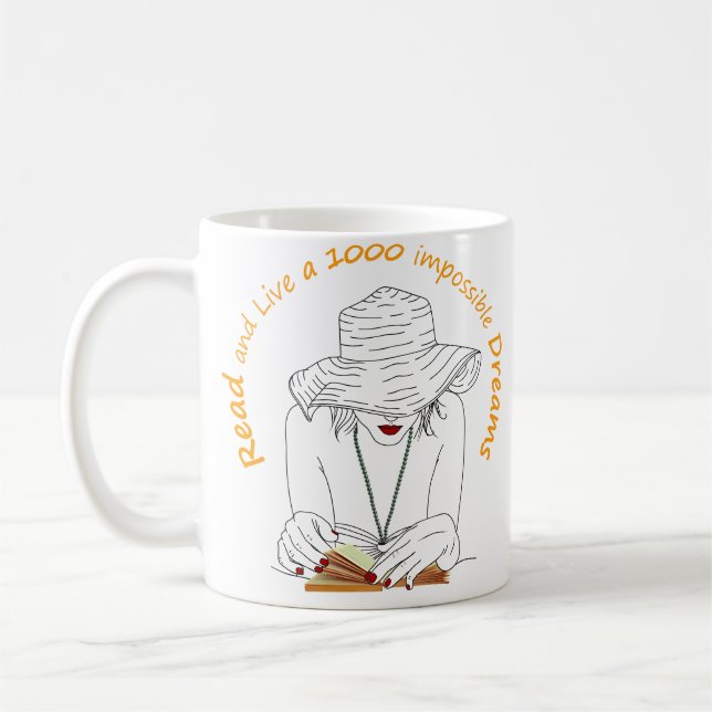 Mug Lisez et vivez 1000 rêves (Gauche)