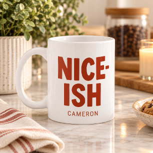 Mug Liste Agréable Personnalisée Nom Gras Noël Drôle