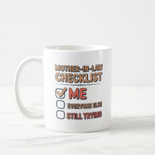 Mug Liste de contrôle de la belle-mère Meilleur gendre