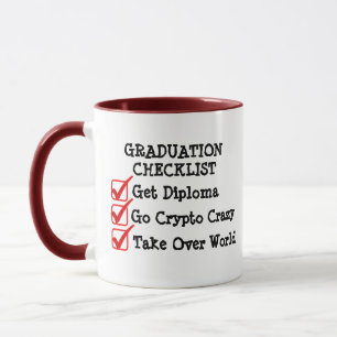 Mug Liste de contrôle de l'obtention du diplôme Plan M