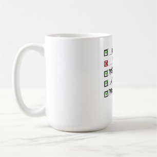 Mug Liste de contrôle de pêche amusant