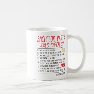 Mug Liste de contrôle pour l'enterrement de vie de gar
