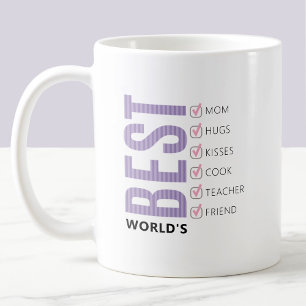 Mug Liste de vérification personnalisée Worlds Best Mo