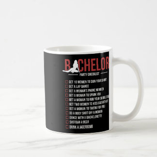 Mug Liste de vérification pour l'enterrement de vie de
