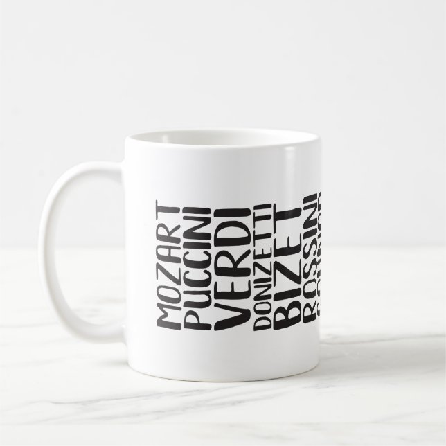 Mug liste des compositeurs d'opéra (Gauche)