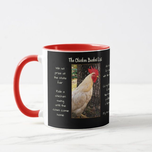 Mug Liste des seaux de poulet en boîte (Gauche)