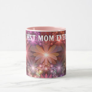 Mug Lit De Fleurs Brillante Art Fractal Abstrait Meill